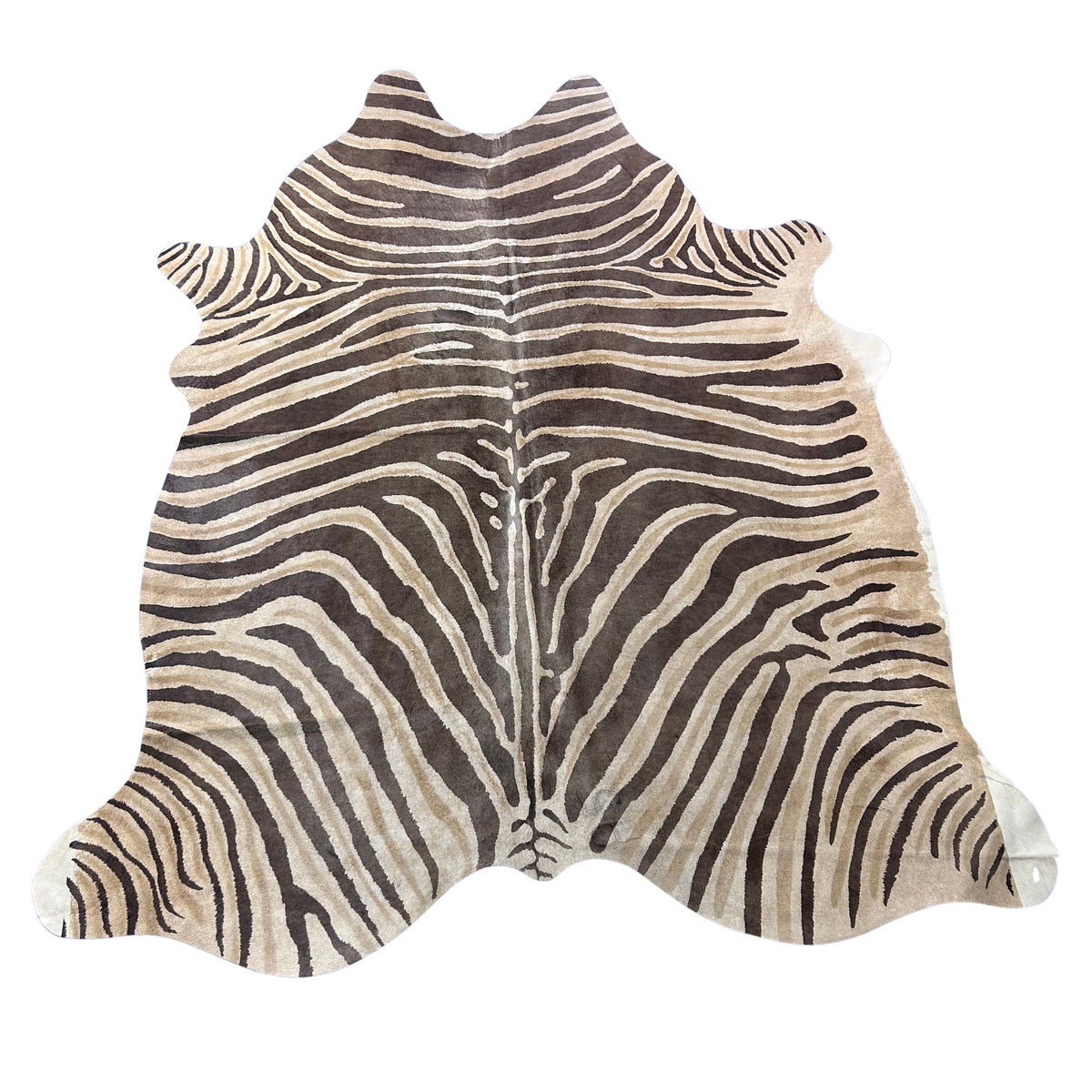 Genuine Zebra Cowhide Rug (faded) Size: 7x6.5 feet Z-116