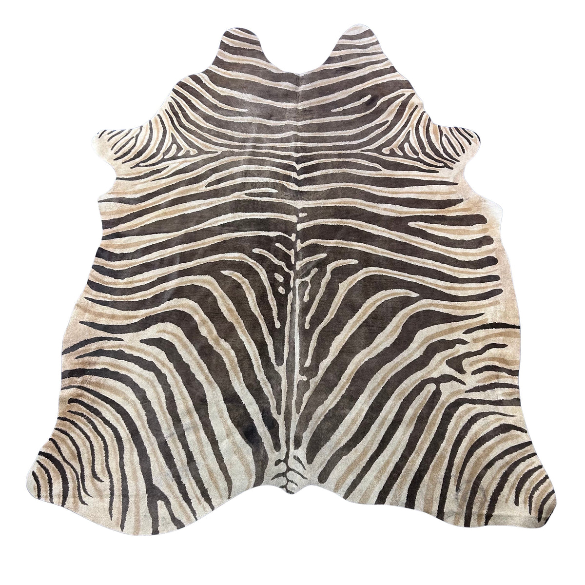 Genuine Zebra Cowhide Rug (faded) Size: 7.2x6 feet Z-121