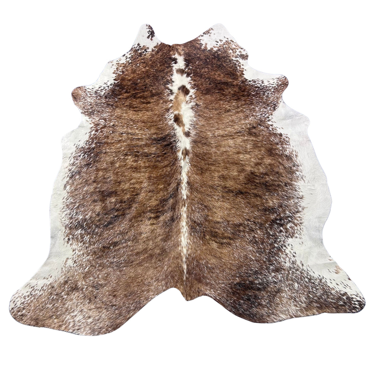 Beautiful Brazilian Speckled Tricolor Cowhide Rug Size: 7x6 feet Z-124