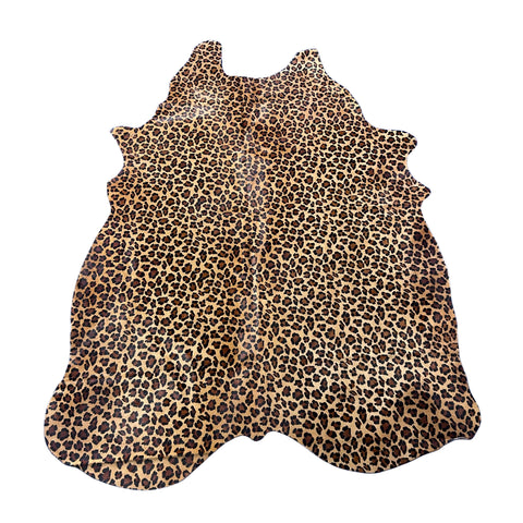 Leopard Print Cowhide Rug Size: 7.5x5.5 feet Z-135