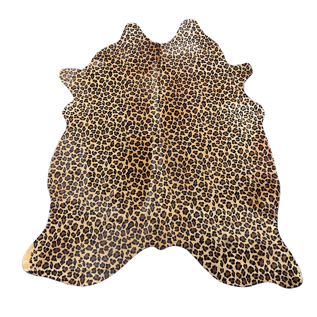 Leopard Print Cowhide Rug Size: 7.2x6 feet Z-155