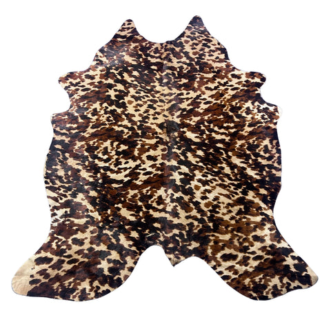 Tricolor Appaloosa Printed Cowhide Rug Size: 7.2x6 feet Z-163