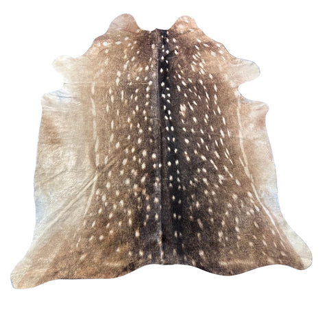 Axis Deer Skin Cowhide Rug Size: 7x6 feet Z-164