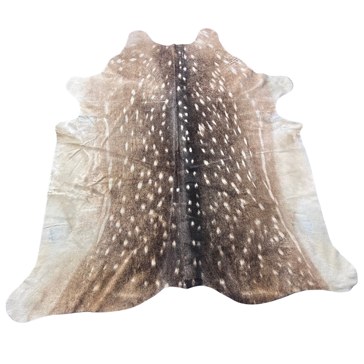 Axis Deer Skin Cowhide Rug Size: 7x6.5 feet Z-167
