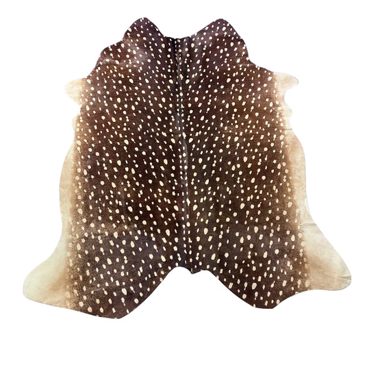 Axis Deer Print Cowhide Rug Size: 7x6 feet Z-221