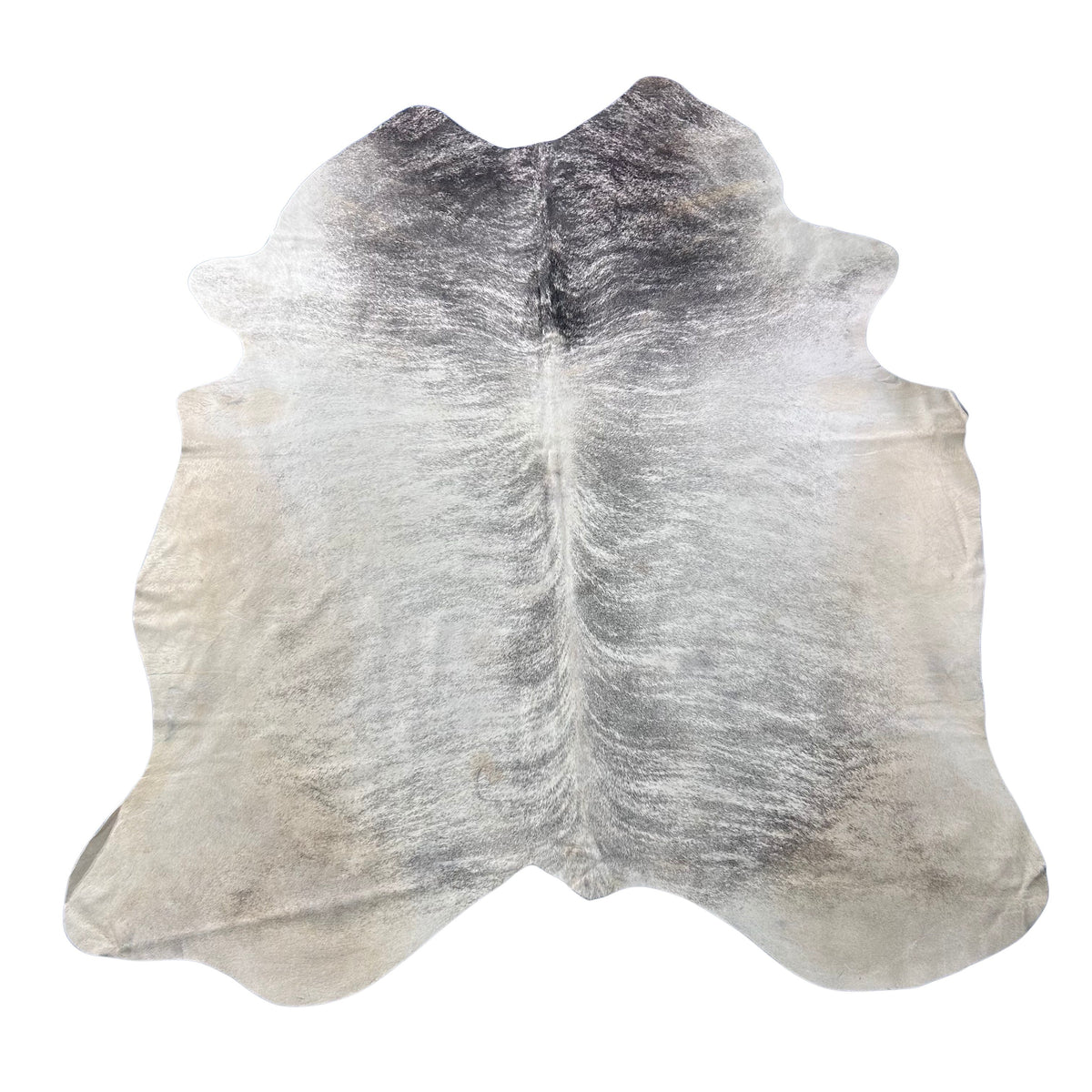 Grey Brindle Cowhide Rug (beige belly) Size: 8x6 feet Z-222
