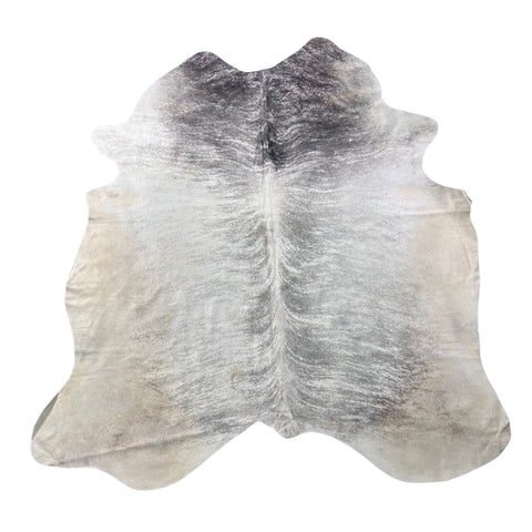 Grey Brindle Cowhide Rug (beige belly) Size: 8x6 feet Z-222