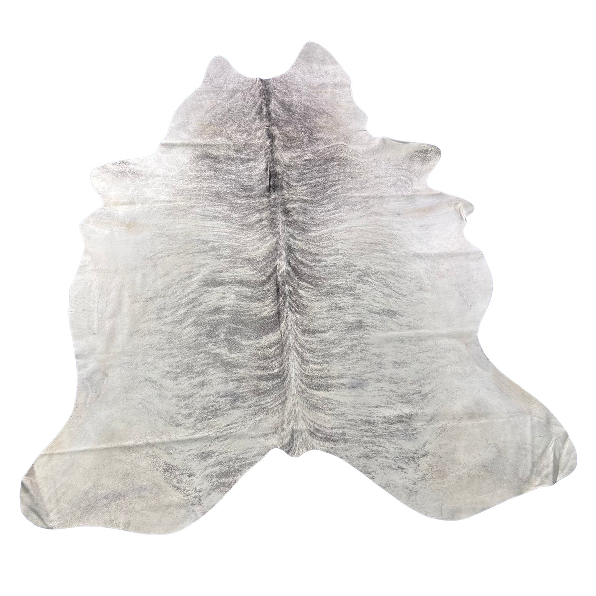 Grey Brindle Cowhide Rug (beige belly) Size: 8x7 feet Z-223