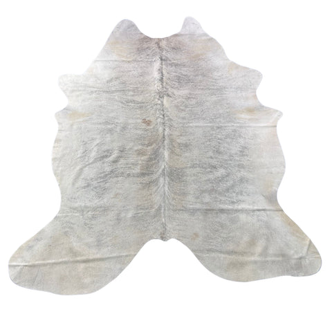 Light Grey Brindle Cowhide Rug (some beige mixed in) Size: 7x6 feet Z-224