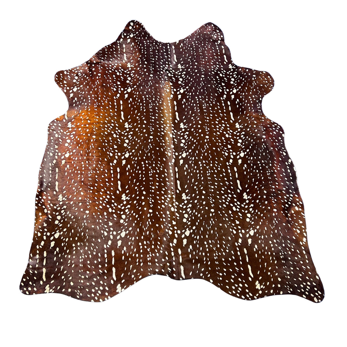 Dark Axis Deer Printed Cowhide Rug Size: 7x5.5 feet Z-245