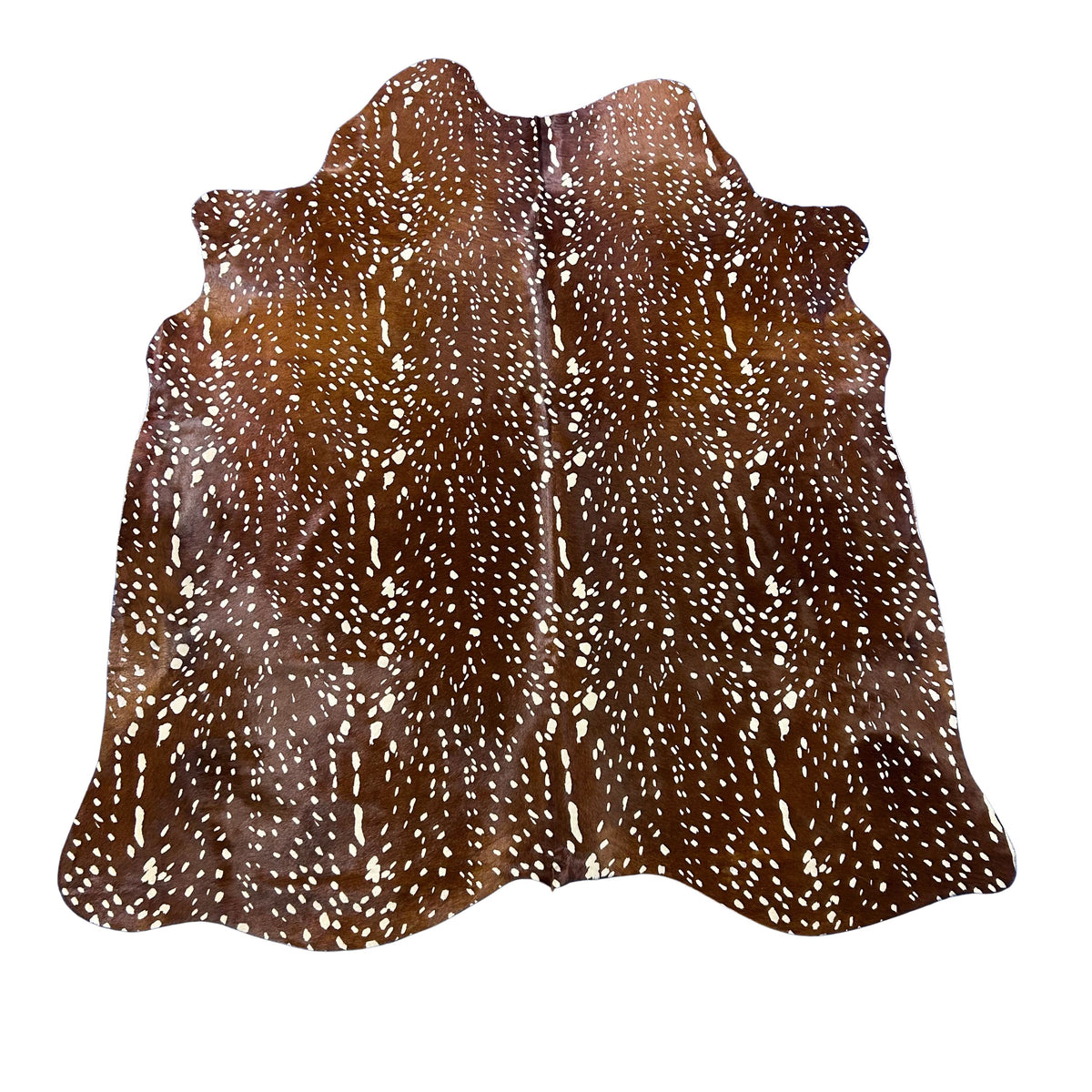 Medium Axis Deer Printed Cowhide Rug Size: 7x5.7 feet Z-246