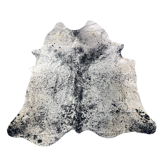 Salt & Pepper Black and White Cowhide Rug Size: 8x7.2 feet Z-273