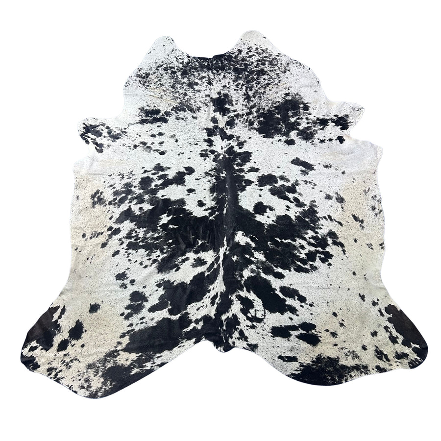 Salt & Pepper Black and White Cowhide Rug Size: 8x7 feet Z-274