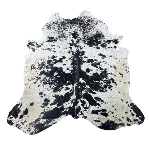 Salt & Pepper Black and White Cowhide Rug Size: 8x7 feet Z-274