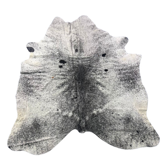 Salt & Pepper Black and White Cowhide Rug (has a hump) Size: 7.5x6.5 feet Z-275