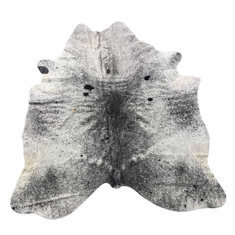 Salt & Pepper Black and White Cowhide Rug (has a hump) Size: 7.5x6.5 feet Z-275