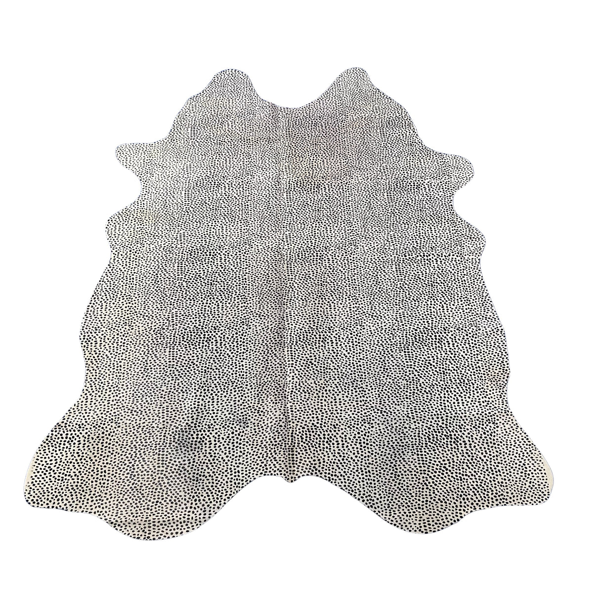 Cheetah on White Background Cowhide Rug Size: 7x6 feet Z-278