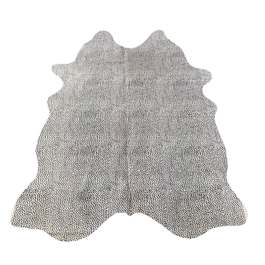 Cheetah on White Background Cowhide Rug Size: 7x6 feet Z-278