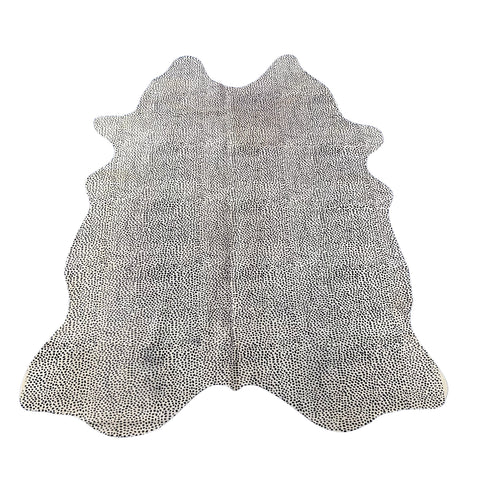 Cheetah on White Background Cowhide Rug Size: 7x6 feet Z-278