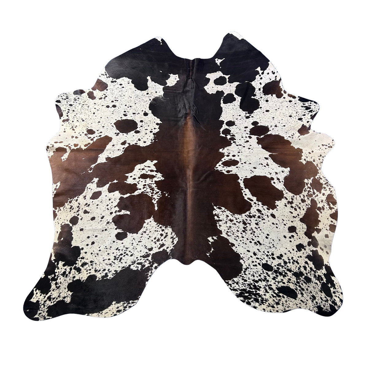 Gorgeous Brown & White Reddish Speckled Cowhide Rug Size: 7x6 feet Z-300