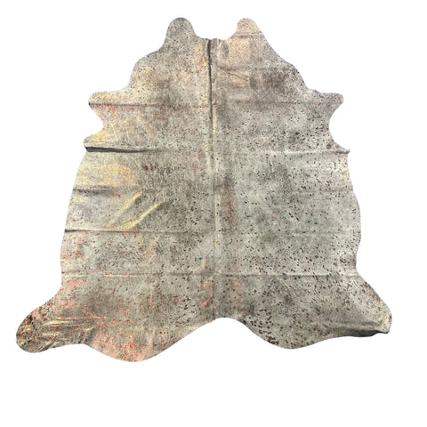 Rose Gold Cowhide Rug Size: 8x6.5 feet Z-309