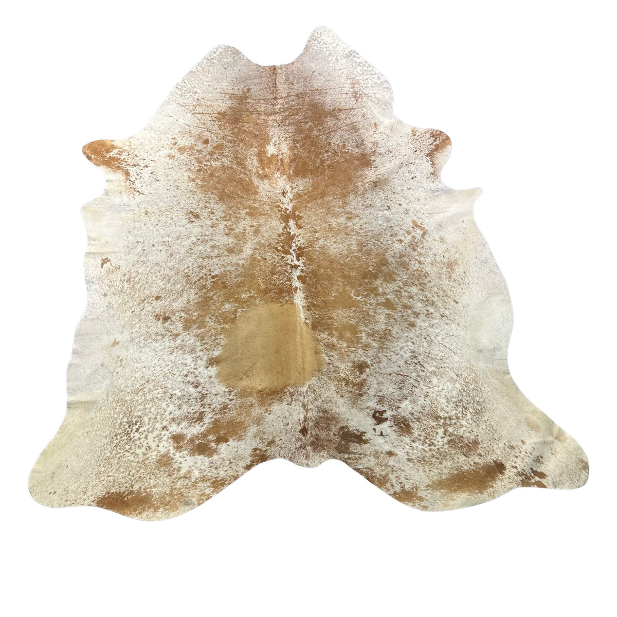 Light Brown Palomino Speckled Cowhide Rug (fire brands) Size: 8x7 feet Z-315