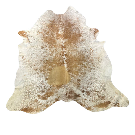 Light Brown Palomino Speckled Cowhide Rug (fire brands) Size: 8x7 feet Z-315