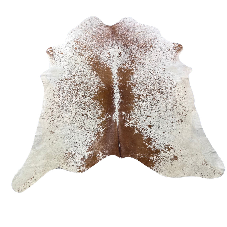 Brown and White Speckled Cowhide Rug Size: 7x6.7 feet Z-328