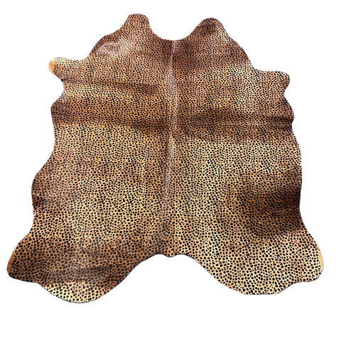Cheetah Print Cowhide Rug Size: 7x6 feet Z-341