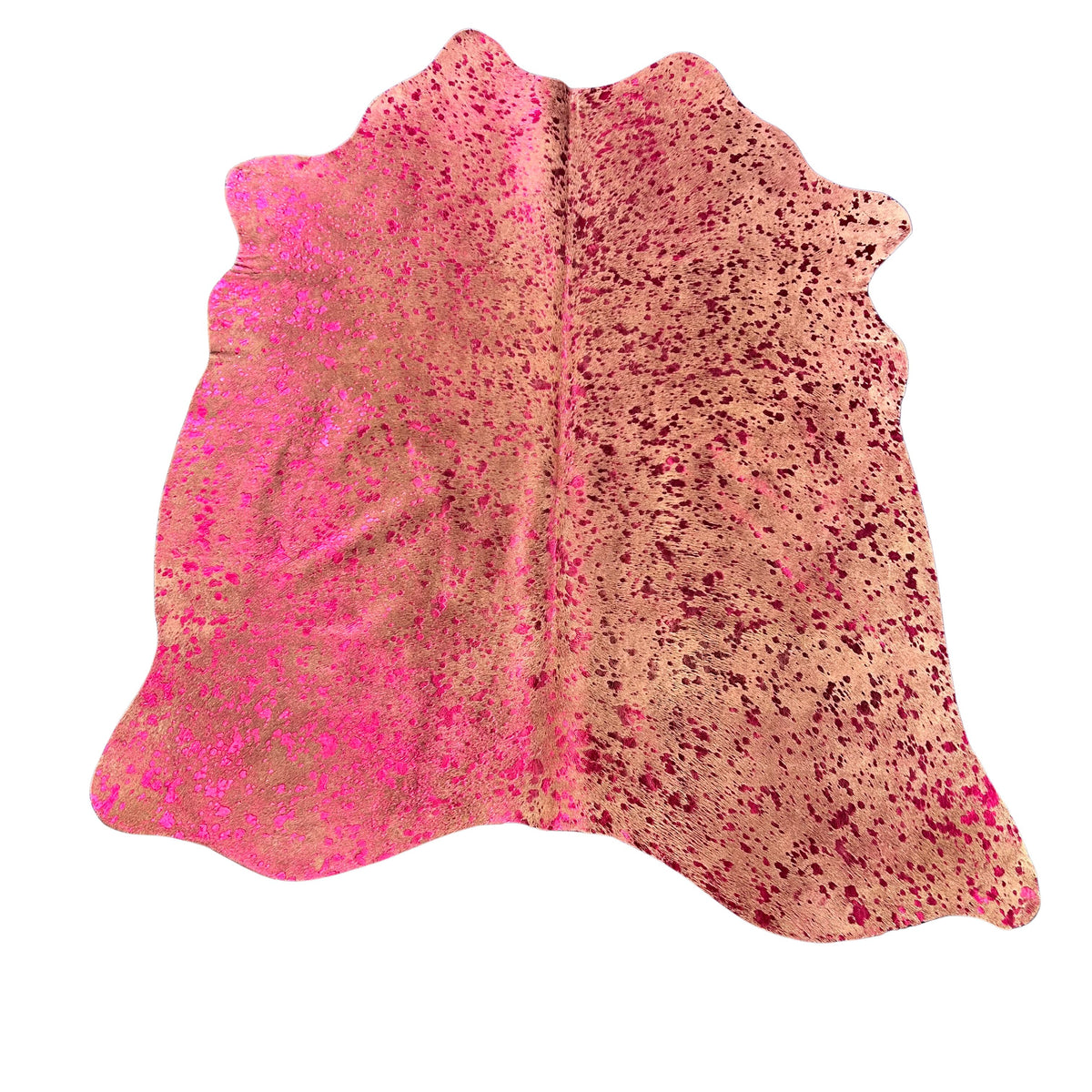 Pink Metallic Cowhide Rug Size: 5.5x5 feet Z-347