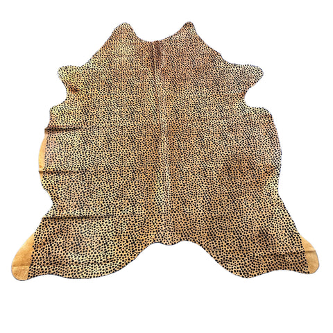 Cheetah Print Cowhide Rug Size: 7x6 feet Z-355