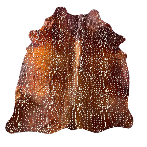 Axis Deer Cowhide Rug Size: 7x6 feet Z-373