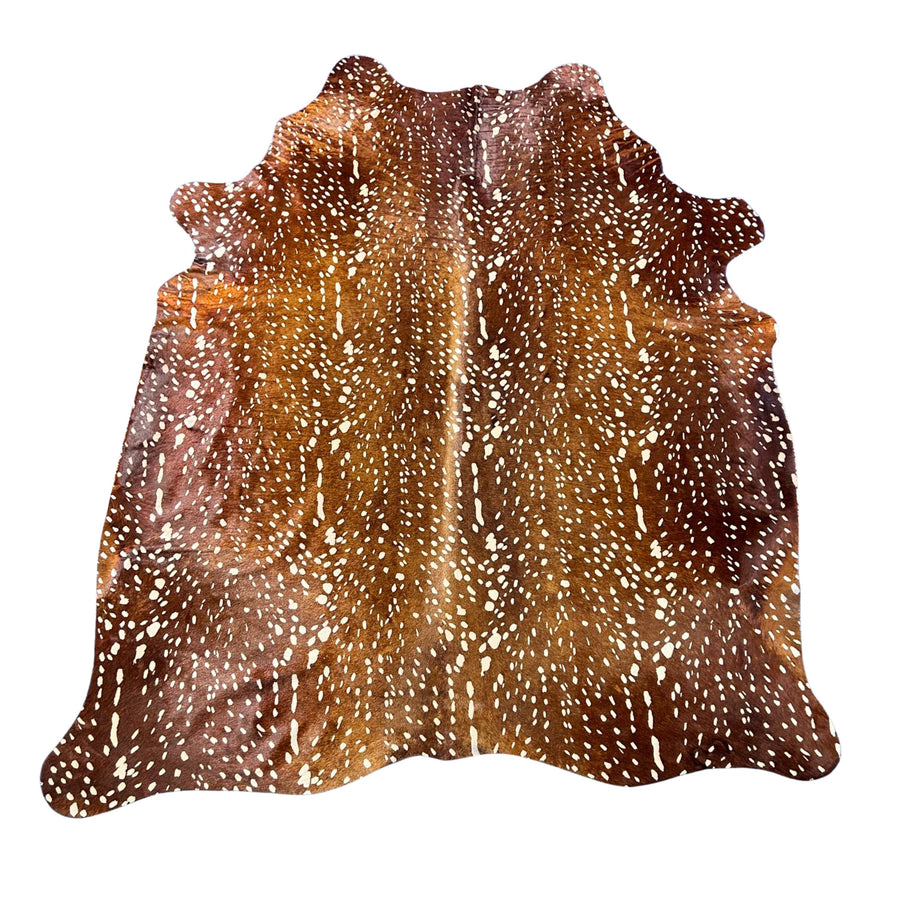 Axis Deer Cowhide Rug Size: 7x6 feet Z-374
