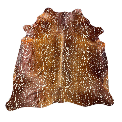 Axis Deer Cowhide Rug Size: 7x6 feet Z-374