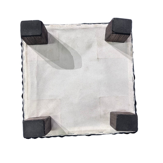 Real Zebra Skin Ottoman Cube 9 H X 13 X 13" Zebra Skin Hair-on Foot Stool