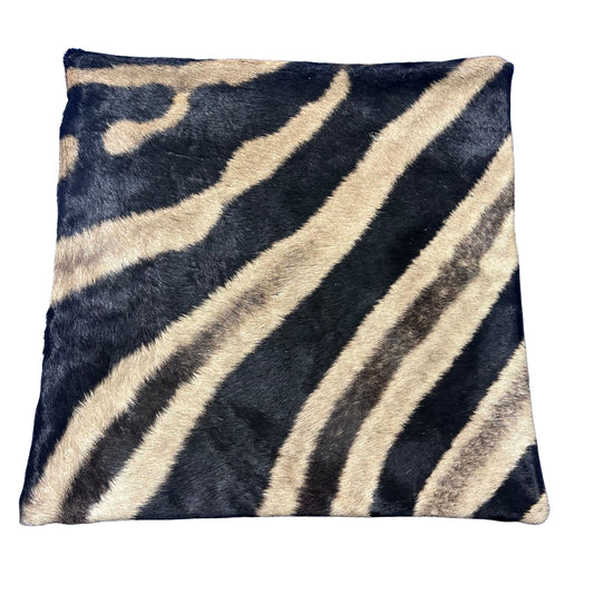 Real Zebra Skin Pillow Cover 17X17" #7