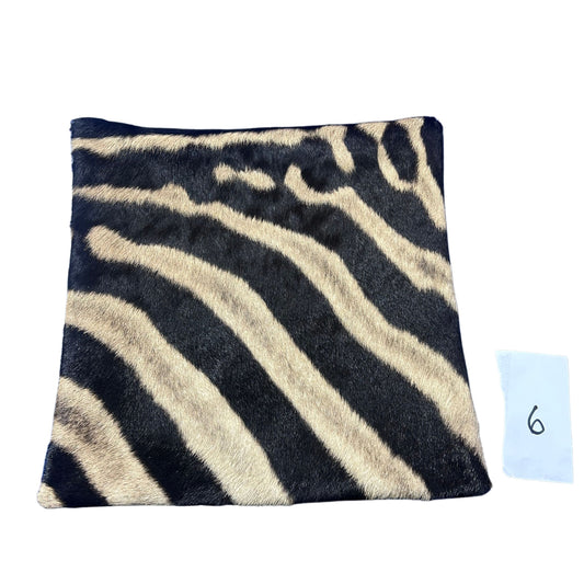 Real Zebra Skin Pillow Cover 17X17" #6