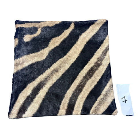 Real Zebra Skin Pillow Cover 17X17" #7