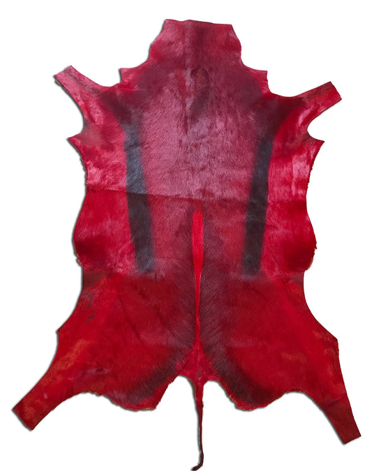 Dyed Red African Springbok Skin African SPRINGBOK Skin African antelope Approx Size: 36X21", Buck Hide, Deer Hide, Deer Skin, Antelope Hide