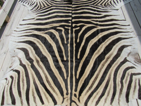 Real Zebra Skin Rug BRAND NEW Burchell's Hide (A few small scars) Tail is 29" Size: 8x6 Zebra-103