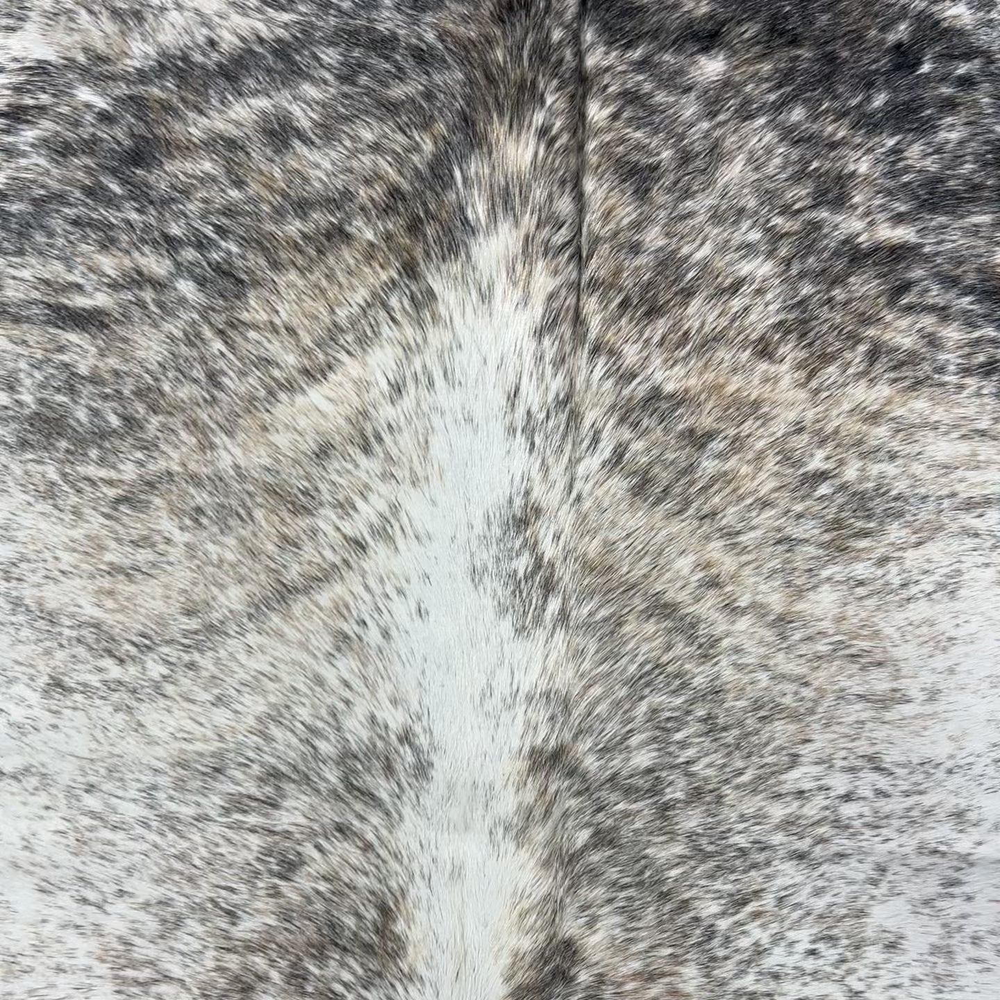 Salt & Pepper Light Beige and Grey Cowhide Rug Size: 7.2x6.5 feet Z-071