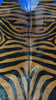 Reverse Zebra Print Cowhide Rug (brown stripes) Size: 7x6.7 feet D-095