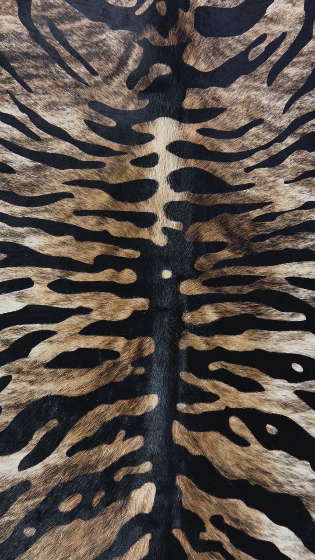 Light Brindle Tiger Printed Cowhide Rug Size: 8x7 feet D-433