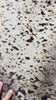 Grey Cowhide Rug with Tricolor Speckled Print Size: 7.7x7 feet Z-238