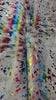 Multicolor Metallic Cowhide Rug (rainbow colors) Size: 7.7x6.7 feet D-018