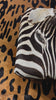 Real Zebra Skin Foot Stool 9 H X 13 X 13" Africa Zebra Skin Hair-on Mini Ottoman