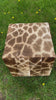 Giraffe Ottoman Genuine Giraffe Hide Cube Furniture Size: 20X20X20” Real Giraffe