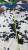 HUGE Speckled Cowhide Rug (some brown spots mixed with the black) Size: 8.7x7 feet D-296