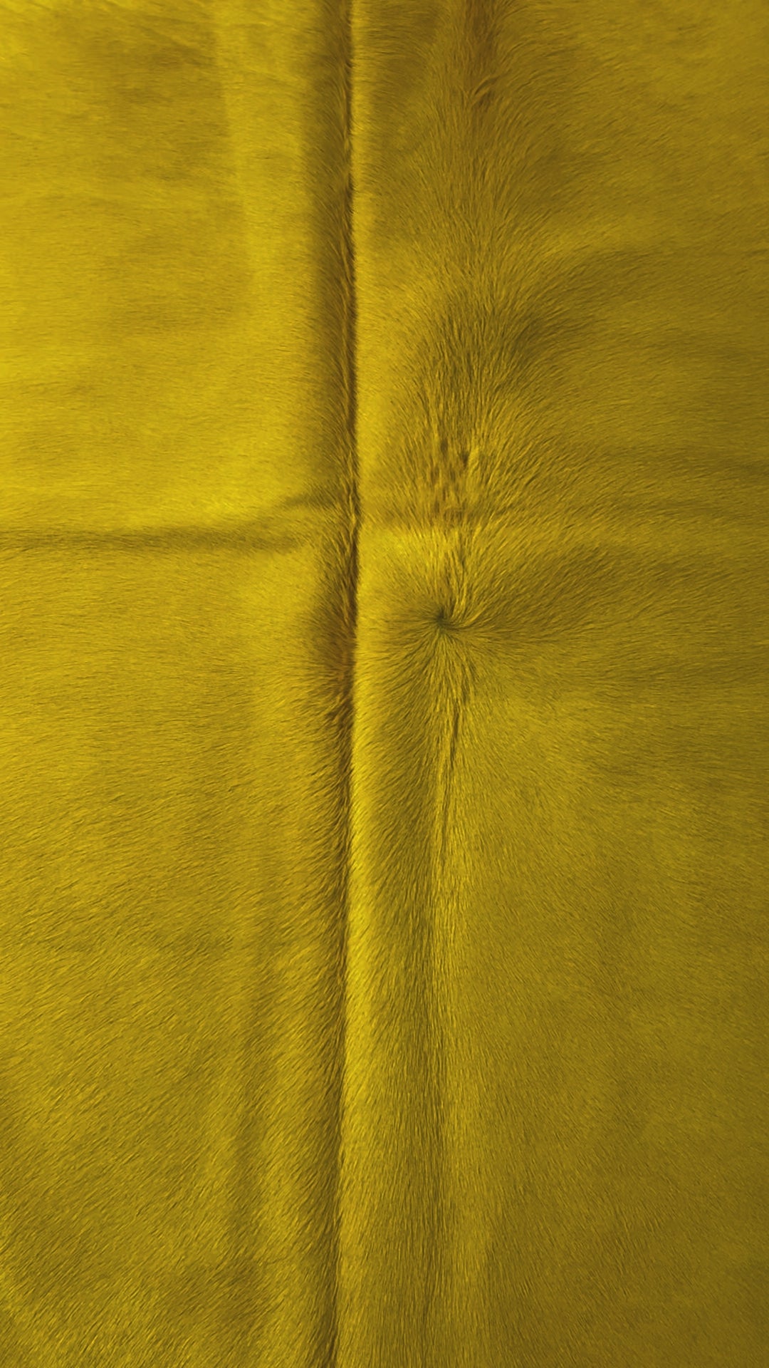 Dyed Yellow Cowhide Rug Size: 6x6.5 feet D-300