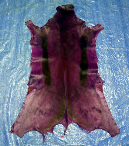 Dyed Purple African Springbok Skin African SPRINGBOK Skin African antelope - Approx. Size: 36X21", Deer Hide, Deer Skin, Buck Skin